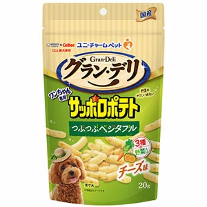 ユニ・チャーム グラン・デリワンちゃん専用サッポロポテトつぶつぶベジタブルチーズ味20g 4520699663714