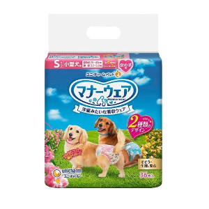 ユニ・チャーム マナーウェア 女の子用 Sサイズ 小型犬用 36枚 4520699686003 ※パッケージ・デザイン変更の可能性あり