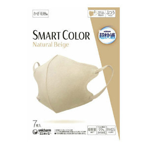 ユニ・チャーム 超快適マスク SMART COLOR ナチュラルベージュ ふつう 7枚 4903111517909