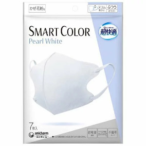 ユニ・チャーム 超快適マスク SMART COLOR パールホワイト 7枚入 4903111512805