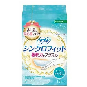 ユニ・チャーム ソフィシンクロフィット多い日の昼用12枚入医薬部外品 4903111386604