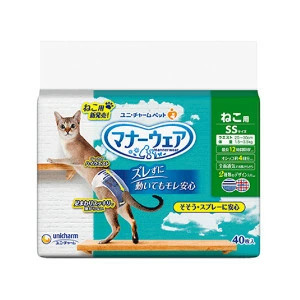 ユニ・チャーム マナーウエアーねこ用SS 40枚 4520699670767 ※パッケージ・デザイン変更の可能性あり