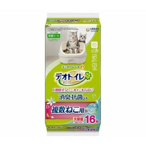 ユニ・チャーム デオトイレ 複数ねこ用 消臭・抗菌シート ナチュラルガーデンの香り16枚入4520699626634※パッケージ変更可能性あり