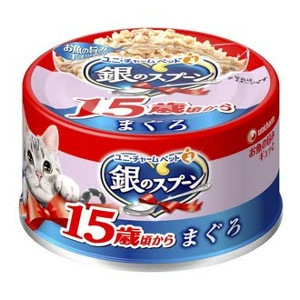 ユニ・チャーム 銀のスプーン 缶 15歳頃から まぐろ 70g