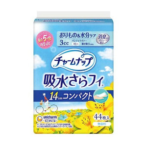 ユニ・チャーム チャームナップ吸水さらフィ コンパクト 無香 羽なし 3cc 14cm(44個入) 4903111524532