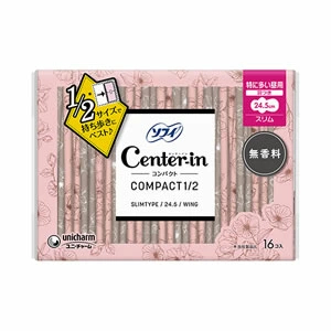 ユニ・チャーム ソフィセンターインコンパクト1/2無香料特に多い昼用16枚 4903111310814