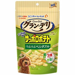 ユニ・チャーム グラン・デリワンちゃん専用サッポロポテト つぶつぶベジタブル20g4520699663646