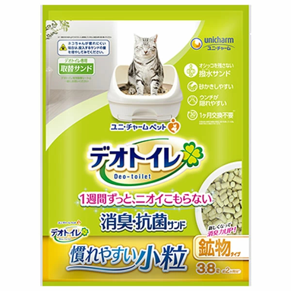 ユニ・チャーム デオトイレ 猫用 消臭・抗菌サンド 小粒3.8L 4520699617458