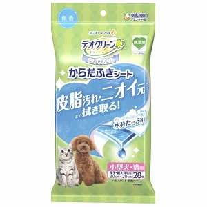 ユニ・チャーム デオクリーン からだふきシート小型犬・猫用無香 28枚 4520699641927