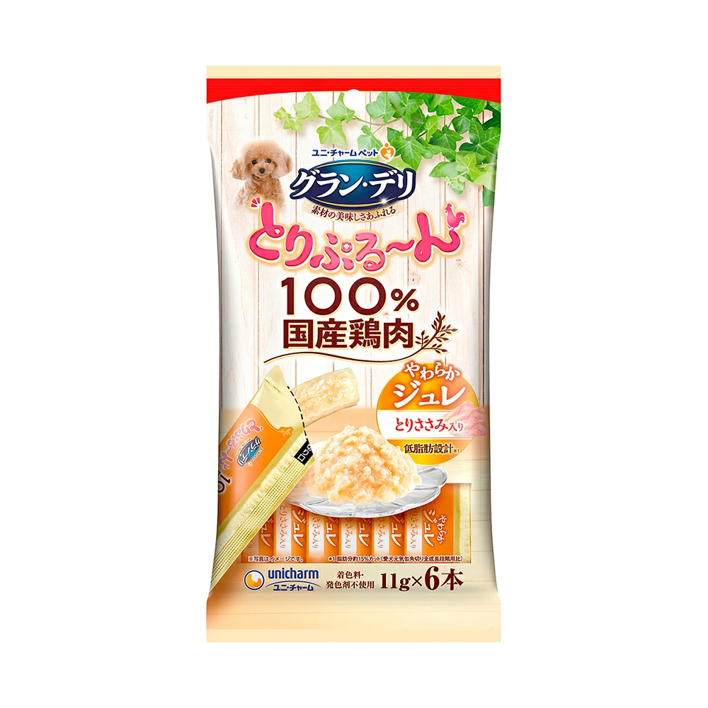 ユニ・チャーム グラン・デリ とりぷる〜ん ジュレ とりささみ 11g×6本 4520699695838