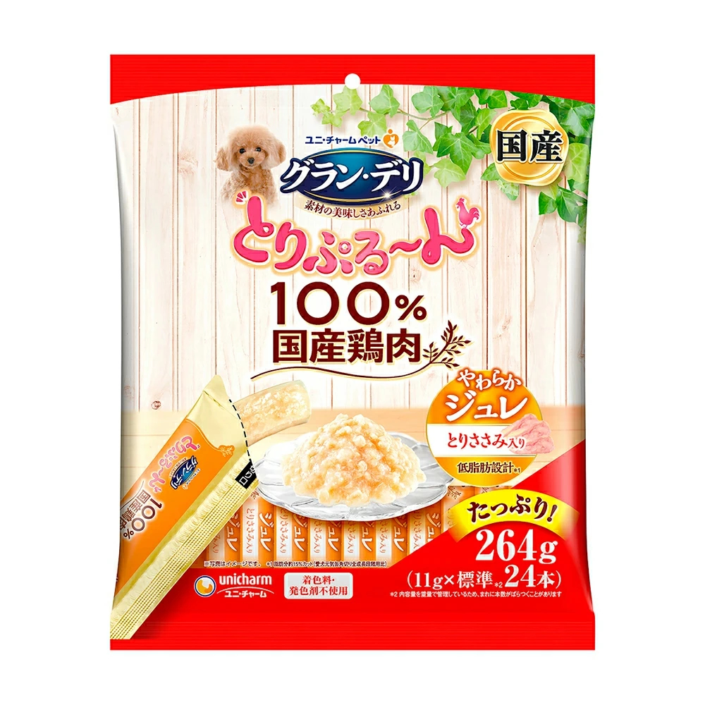 ユニ・チャーム グラン・デリ とりぷる〜ん ジュレ とりささみ 11g×24本 4520699645734
